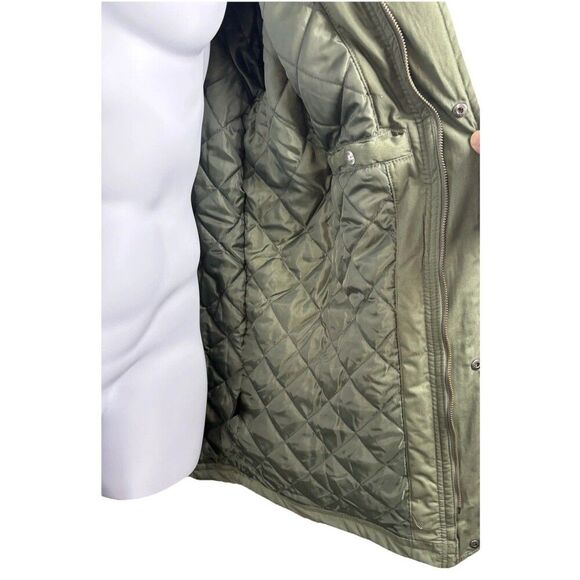 LIVERGY Urban Denim Winter Coat Men's Parka Size 42 Army Green Jacket - Picture 8 of 11